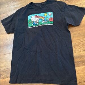 Sanrio Black Short Sleeve Tee with Hello Kitty